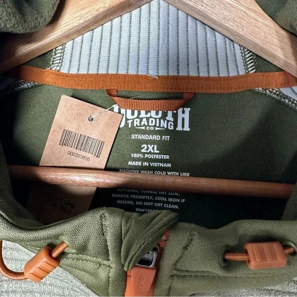 Duluth NWT Men's Boundary Layer Fleece Full Zip Hoodie Size 2XL - Picture 7 of 8